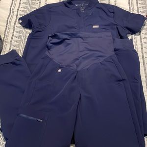 XXS Figs maternity scrub set , Navy.